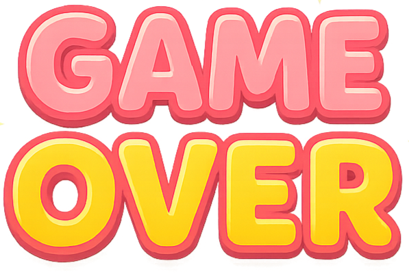 Game Over PNG Transparent Image for Games